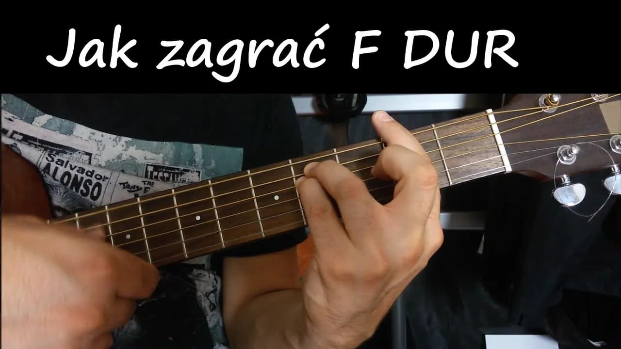 Czy ten akord f na gitarze grać? Opanuj chwyty akordu f dur na strunach